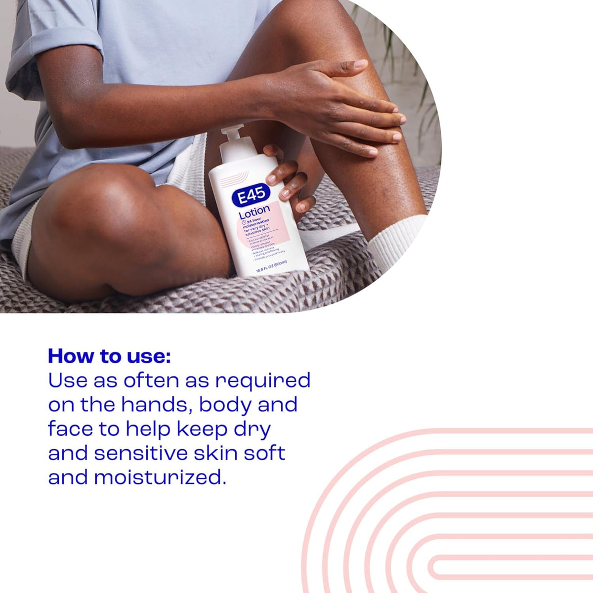 E45 Moisturising Lotion 500ml – Long-Lasting Hydration for Dry & Sensitive Skin