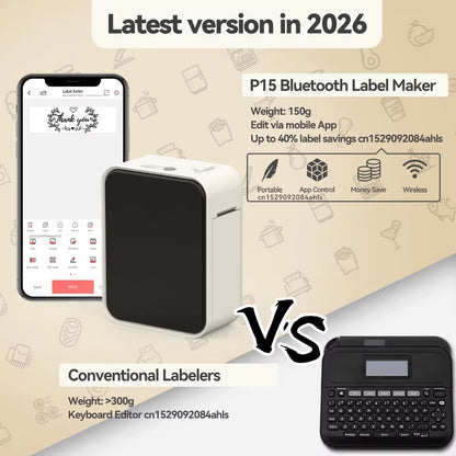 Portable Bluetooth Label Printer  Inkless & Wireless
